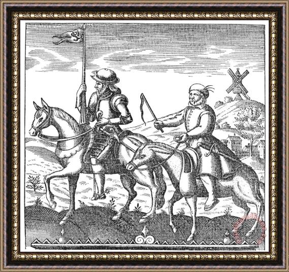 Others Don Quixote & Sancho Panza Framed Painting