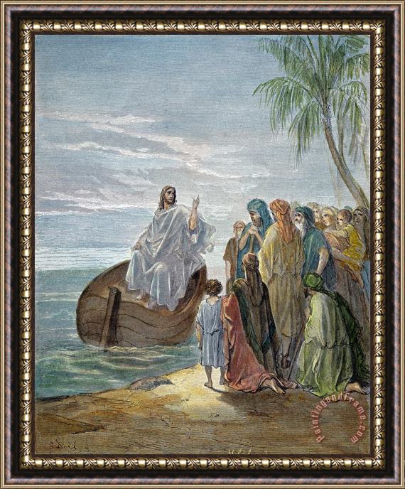 Others Dore: Jesus Preaching Framed Painting