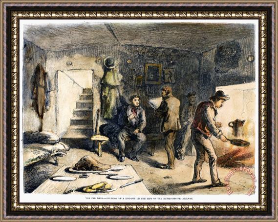 Others Dugout Residence, 1871 Framed Painting