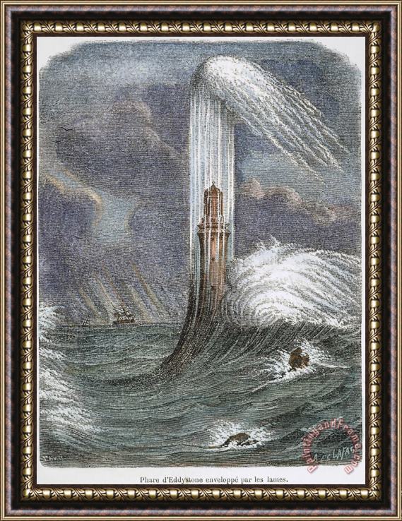 Others Eddystone Lighthouse, 1759 Framed Painting