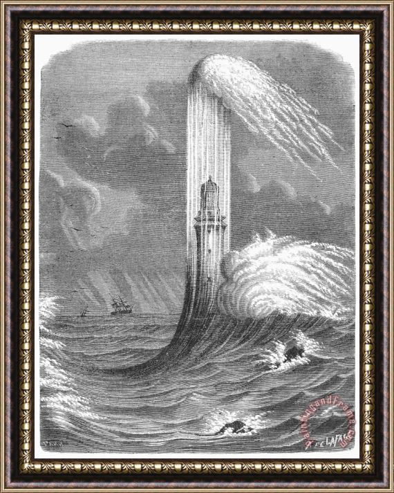 Others Eddystone Lighthouse, 1759 Framed Painting