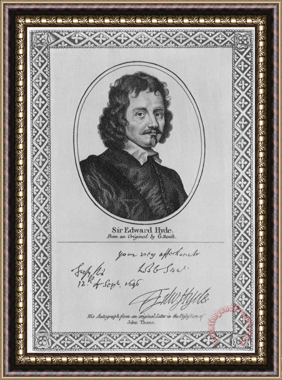 Others Edward Hyde (1609-1674) Framed Painting