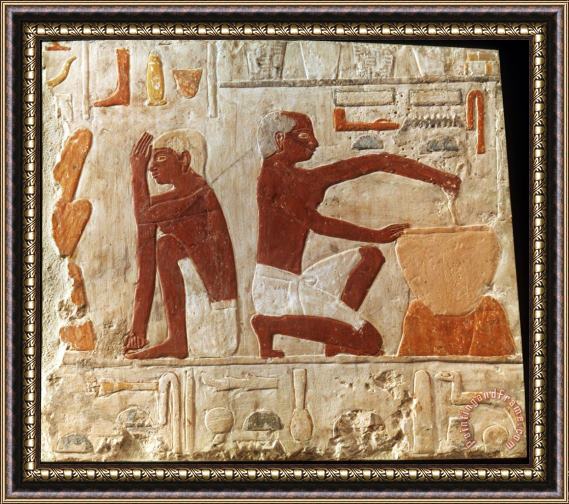 Others Egypt: Bread Making Framed Painting