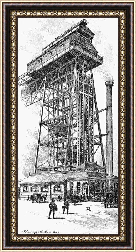 Others Elevator Tower, 1891 Framed Painting