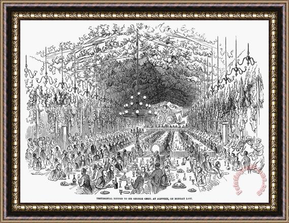 Others England: Banquet, 1853 Framed Painting