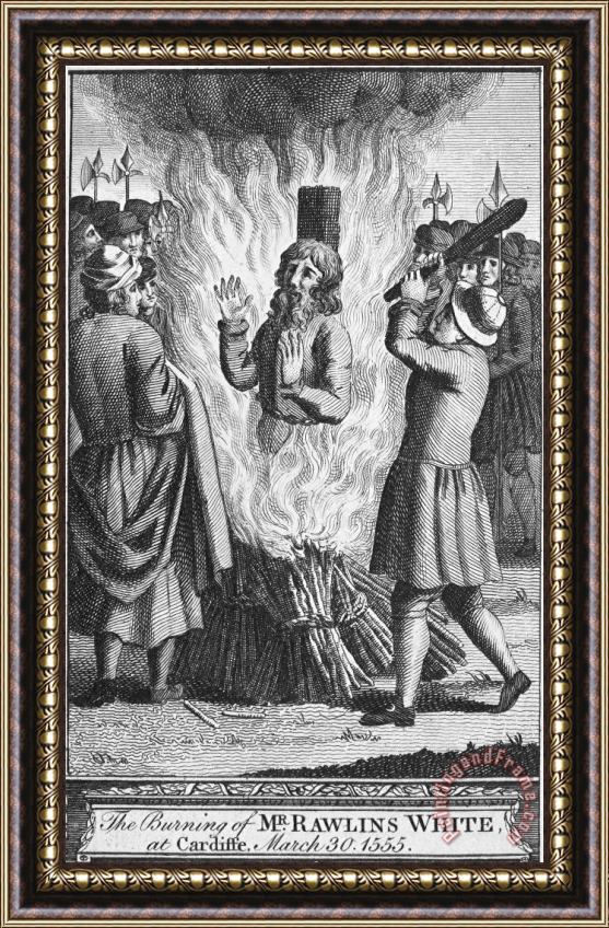 Others England: Burning At Stake Framed Painting