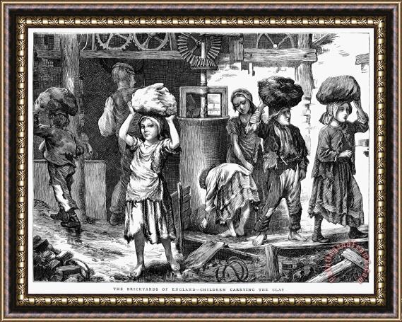 Others England: Child Labor, 1871 Framed Painting