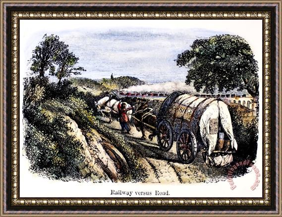 Others England: Early Railroad Framed Painting