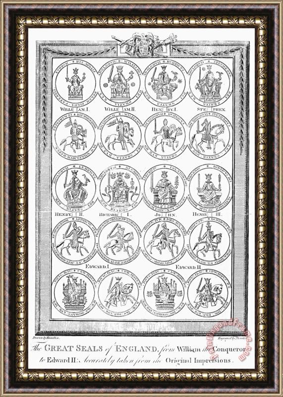 Others England: Royal Seals Framed Painting