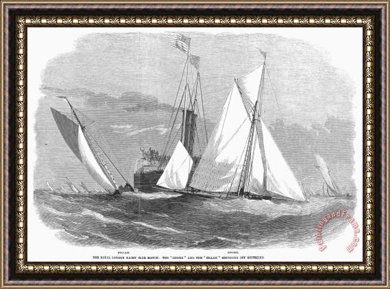 Others England: Yacht Race, 1858 Framed Print