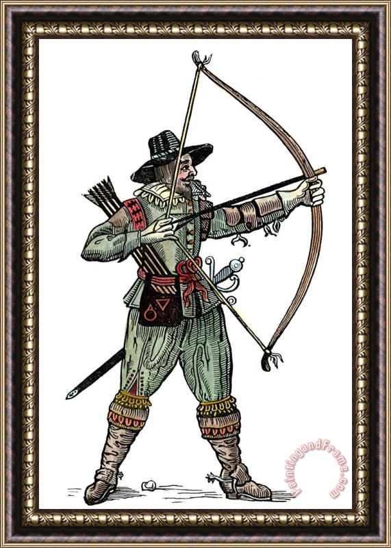 Others English Archer, 1634 Framed Painting