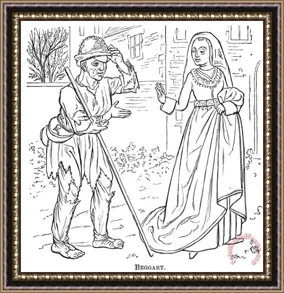 Others English Beggar, 1330 Framed Painting