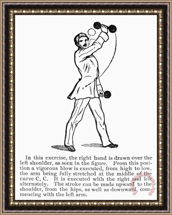 Others EXERCISE, 19th CENTURY Framed Painting