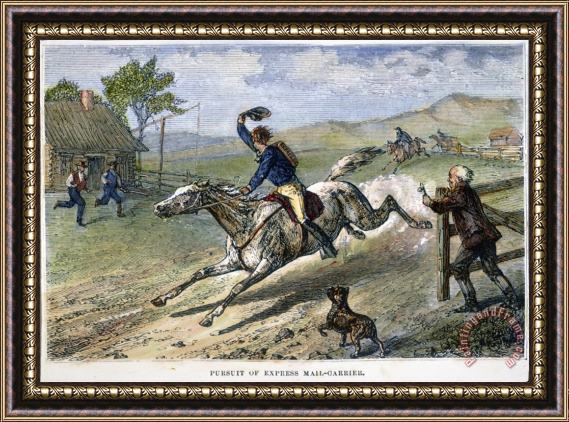 Others EXPRESS MAIL, 1840s Framed Painting
