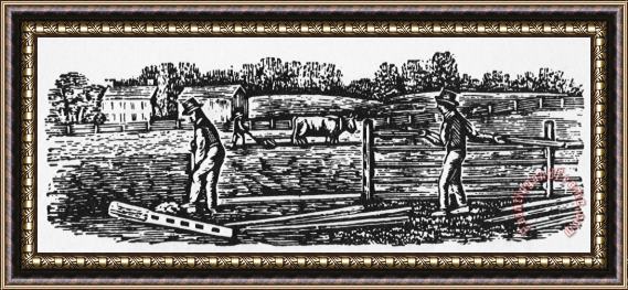 Others Farming: Almanac Cut Framed Painting