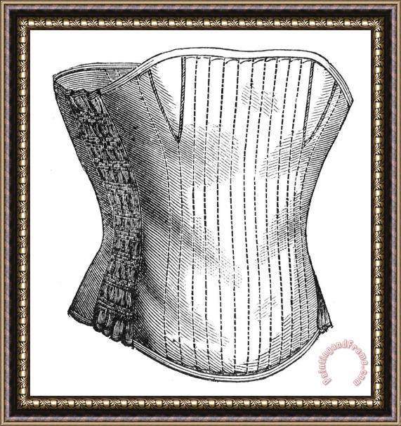 Others Fashion: Corset, 1869 Framed Print