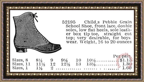 Others Fashion: Footwear, 1895 Framed Print
