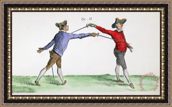 Others Fencing, 18th Century Framed Print
