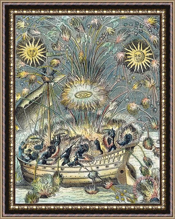 Others Fireworks, 1630 Framed Painting