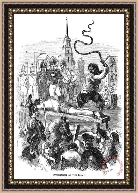 Others FLOGGING, 19th CENTURY Framed Painting