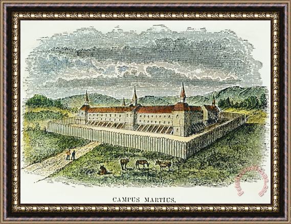 Others FORT MARIETTA, OHIO, c1790 Framed Painting