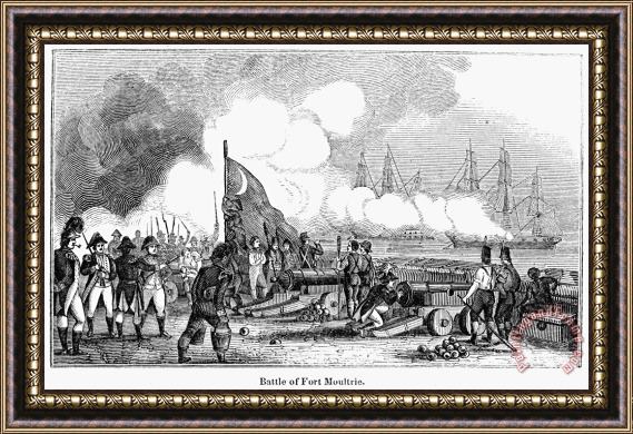 Others Fort Sullivan Battle, 1776 Framed Painting