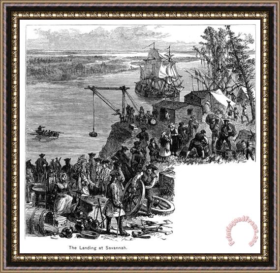 Others Founding Of Savannah, 1733 Framed Print
