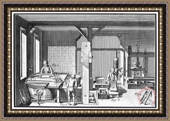 Others France: Paper Manufacture Framed Painting