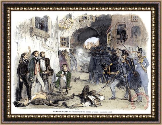 Others France: Paris Riot, 1851 Framed Painting