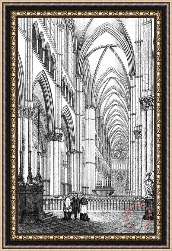 Others France: Reims Cathedral Framed Painting