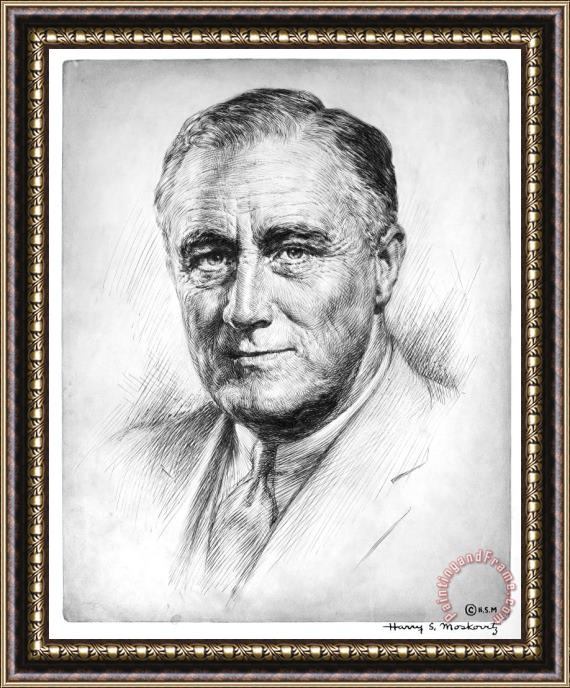 Others Franklin Delano Roosevelt Framed Painting