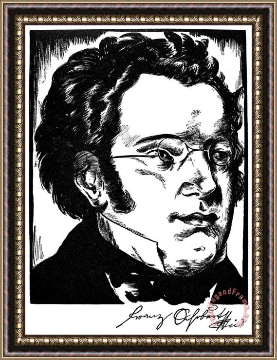 Others Franz Schubert (1797-1828) Framed Painting