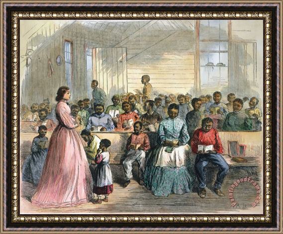 Others Freedmens School, 1866 Framed Painting