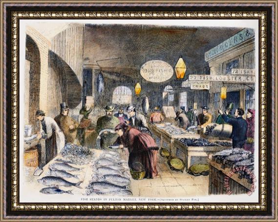 Others Fulton Fish Market, 1869 Framed Print