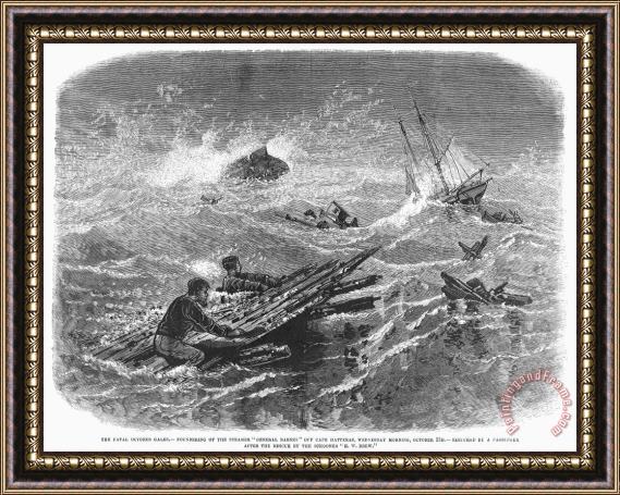 Others Gale In The Atlantic, 1878 Framed Painting