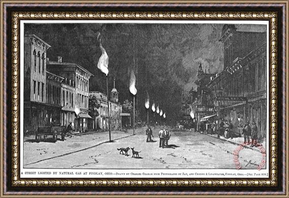 Others Gas Lights, 1885 Framed Painting