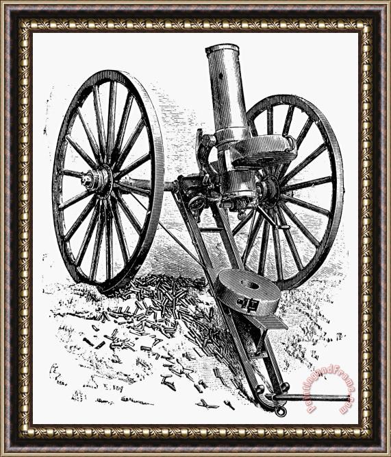 Others GATLING GUN, 19th CENTURY Framed Print