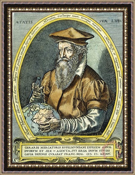 Others Gerardus Mercator Framed Painting