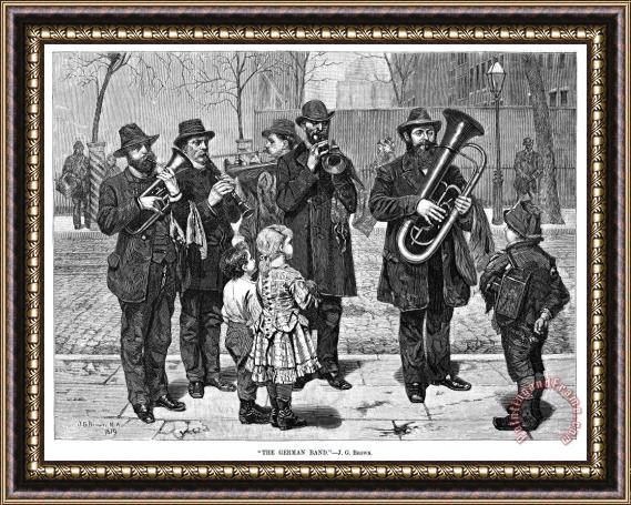 Others German Street Band, 1879 Framed Print