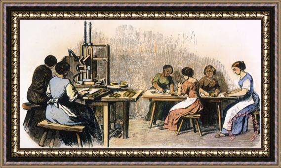 Others German Women Workers Framed Painting