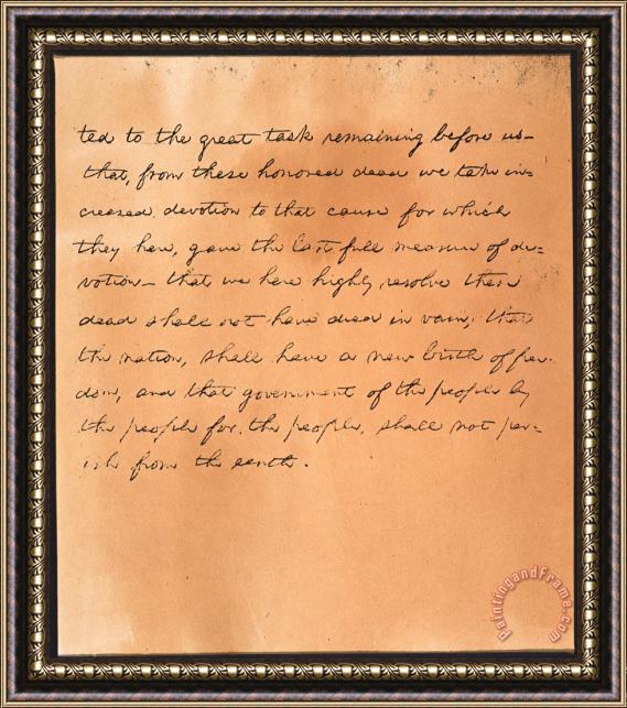 Others Gettysburg Address Framed Print