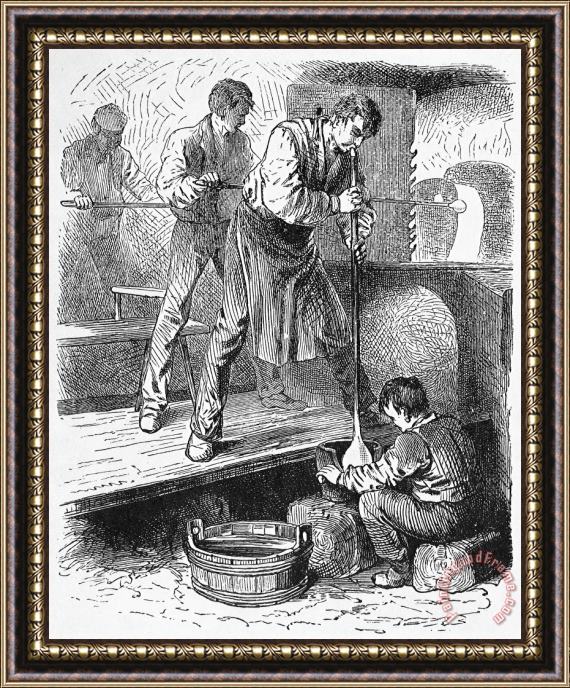 Others Glassworker, 19th Century Framed Painting