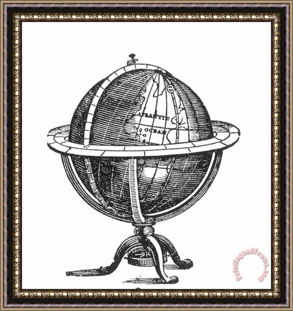 Others GLOBE, 19th CENTURY Framed Painting