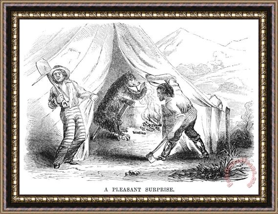 Others Gold Mining Camp, 1853 Framed Painting