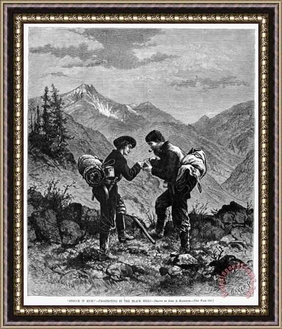 Others Gold Prospectors, 1876 Framed Painting