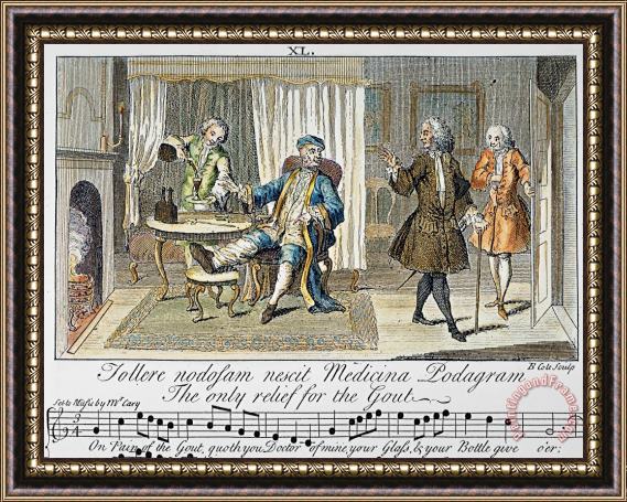 Others GOUT, c1770 Framed Print