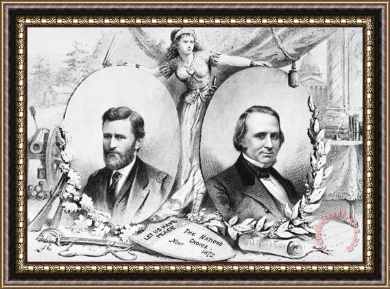 Others Grant: Election Of 1872 Framed Painting