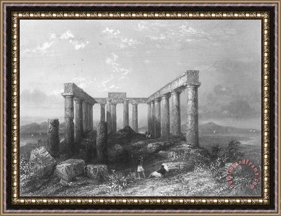 Others Greece: Temple Ruins Framed Painting