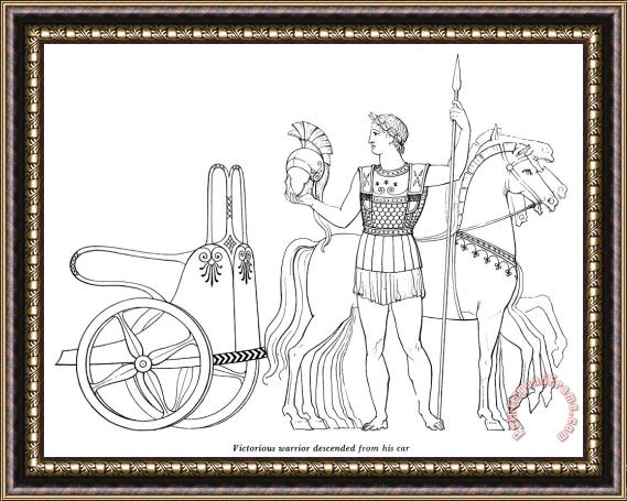Others Greek Chariot Framed Painting