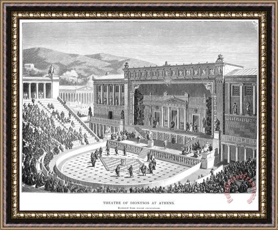Others Greek Theatre Framed Painting